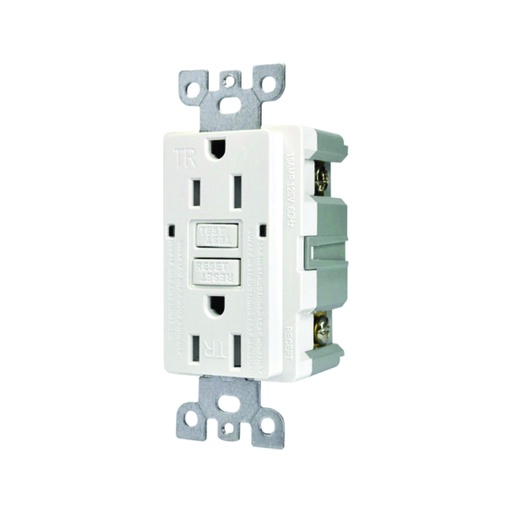 [WIR.03.744] [TST15W] Tomacorriente doble GFCI 15A, 125V, blanco, UL