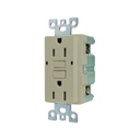 Tomacorriente doble GFCI 15A, 125V, light almond, UL