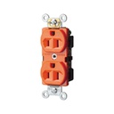 Tomacorriente doble polarizado 20A, 125V, NEMA 5-15R, naranja, UL