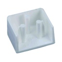 DEXSON Tapa final blanco de 40mm x 40mm