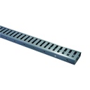 DEXSON Canaleta ranurada gris de 25mm x 60mm x 2 metros