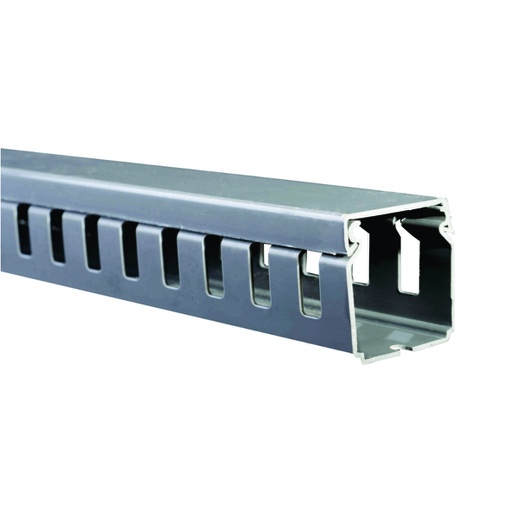 [COM.01.111] [DXN10062] DEXSON Canaleta ranurada gris de 40mm x 40mm x 2 metros