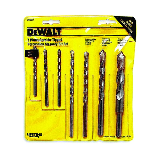 [HER.03.004] DEWALT Juego de 7 brocas para rotomartillo para concreto