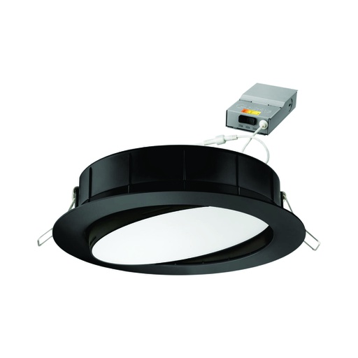 [ILU.06.262] LITHONIA Spot LED 6" redondo WF6, 120V, 3000/4000/5000K switchable, housing blanco, cardán ajustable