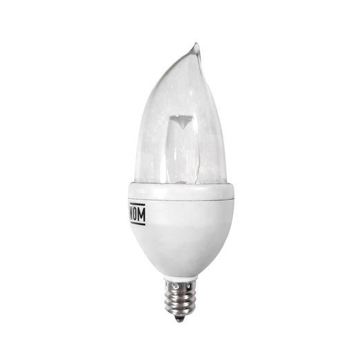[ILU.06.436] OSRAM Bombillo LED tipo vela, 4W, 120V, 2700K, luz cálida, dimeable, rosca E12