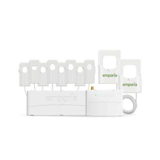 [MED.01.092] Emporia Vue Monitor de energía con módulo de expansión | Monitor deelectricidad inteligente 24/7 en tiempo real con 8 sensores.