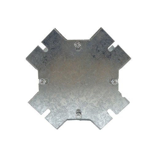 [CAN.11.059] Placa de cruz galvanizada de 2½" para ducto cuadrado