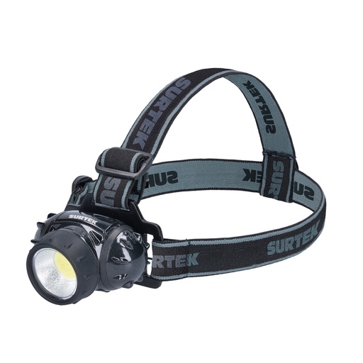 [HER.04.742] SURTEK Linterna para cabeza de 1 LED COB 100Lms