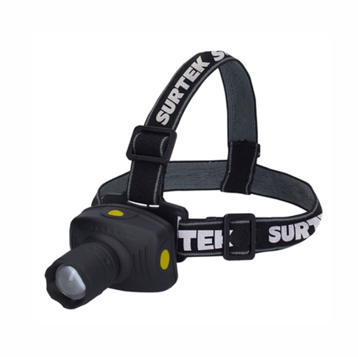 [HER.04.756] SURTEK Linterna para cabeza de 1 LED COB 60Lms