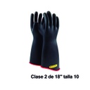 NOVAX Guantes de protección de hule 18", clase 2, hasta 17000Vac, talla10