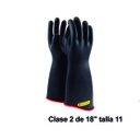 NOVAX Guantes de protección de hule 18", clase 2, hasta 17000Vac, talla11