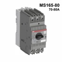 Guardamotor termomagnético MS165-80 con terminales de abrazadera detornillo, 70→80A, 3P, 45kW, 208→690VCA, -25→+60°C, 60HZ